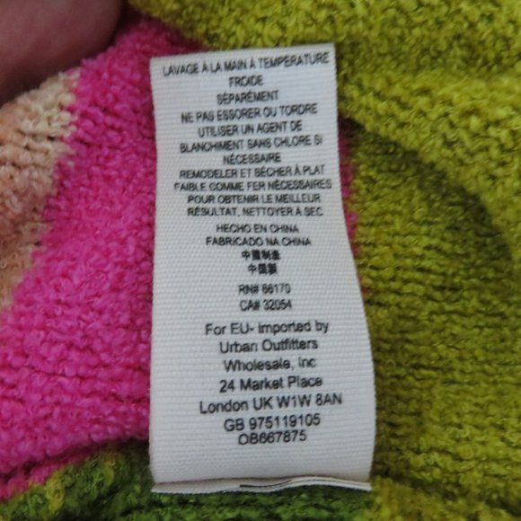 Free People Oversized Stripe Sweater Size Small Slouchy All About You Chenille - Picture 16 of 16